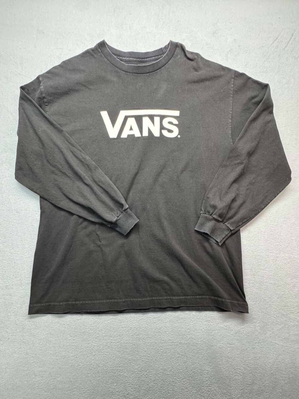 Vans Classic Long Sleeve T-Shirt Size XL Black Logo Skate
